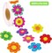500Pcs Glitter Flower Stickers for Kids Spring Summer Foil Shiny Floral Label Roll Sticker for Envelopes Cards Party Supply Decoration Teacher Reward